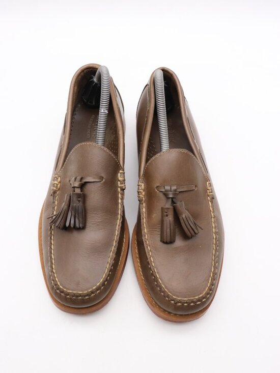GH Bass Weejuns Tassel Loafers Men\'s Size 9 D Brown Leather Slip On Shoes